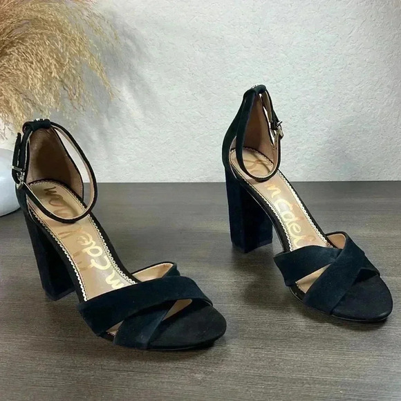 Sam Edelman Yancy Block Heel Ankle Strap Sandals - Picture 4 of 7